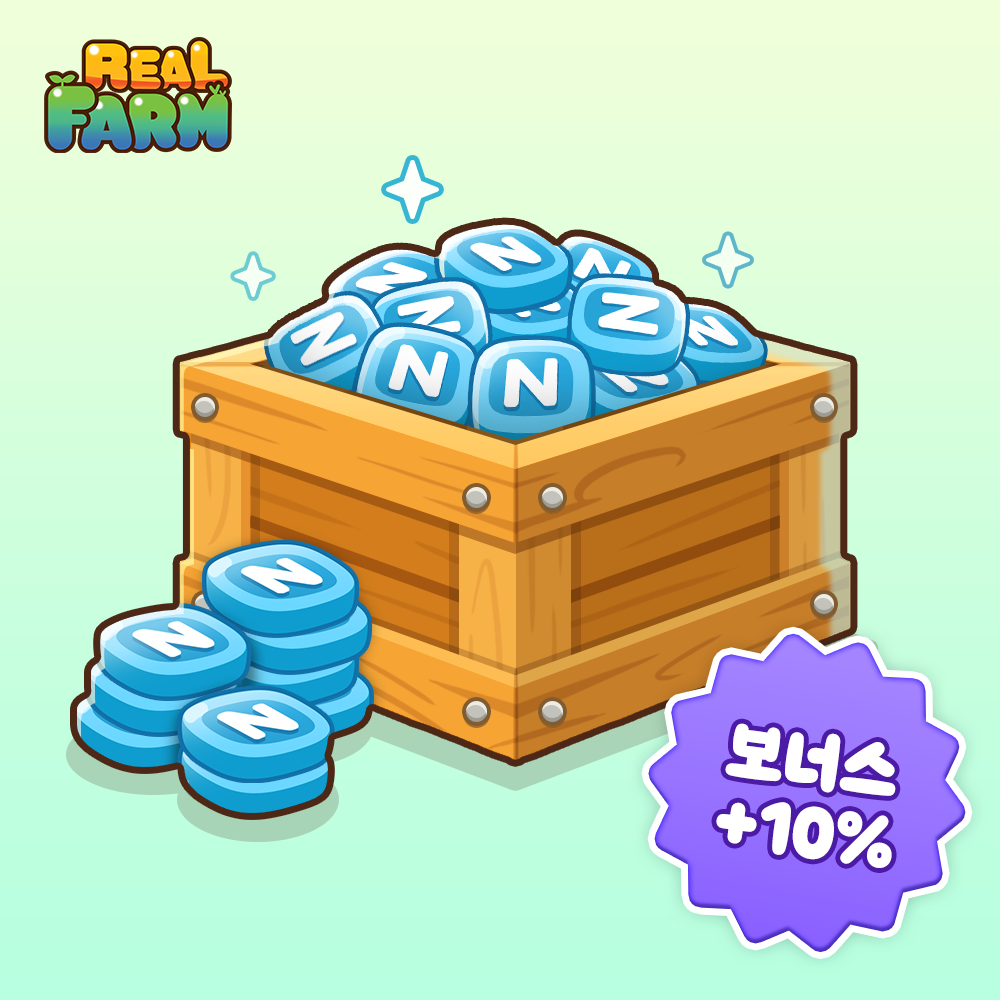 레알팜 300000 N캐시 + 보너스N캐시 30000 (+10%)